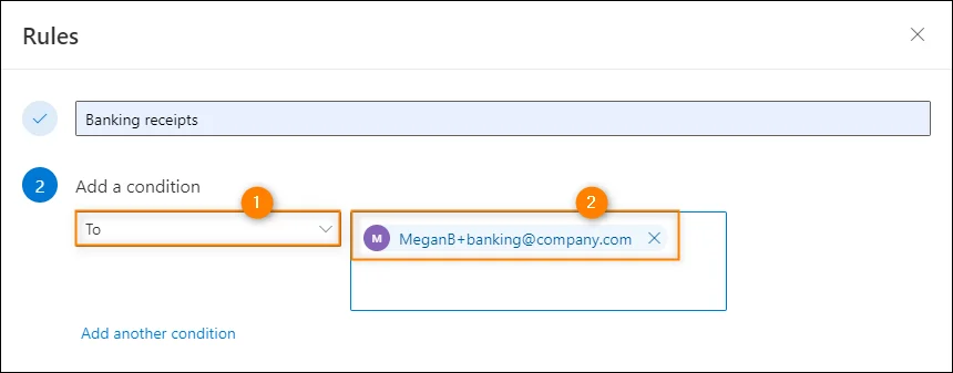 Outlook rule details